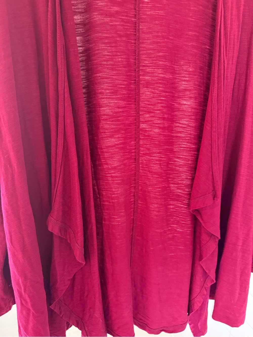 Torrid Super Soft Knits Raspberry Open Front Waterfall Cardigan Size 3 Plus - Picture 5 of 8